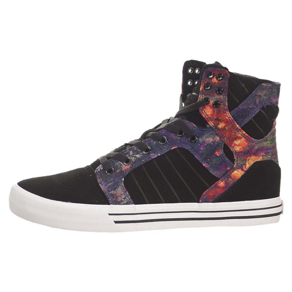 Baskets Montantes Supra SkyTop Noir Multicolore Black/Aurora-White Homme | DFP-26416445